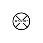 Aangepast cirkelvormig kruisbedrag terugbetaald 	rubberstempel (Afrduk)