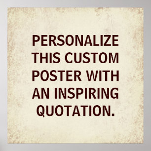 Aangepast citaat voor typografie, inspirerend post poster