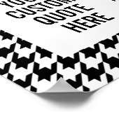 Aangepast citaat voor zwart en wit geluidsdempend  poster (Hoek)