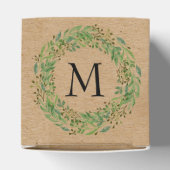 Aangepast Classic Green Laurel Wreatef Leaves Patt Bedankdoosjes (Bovenkant)