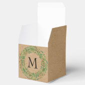 Aangepast Classic Green Laurel Wreatef Leaves Patt Bedankdoosjes (Geopend)