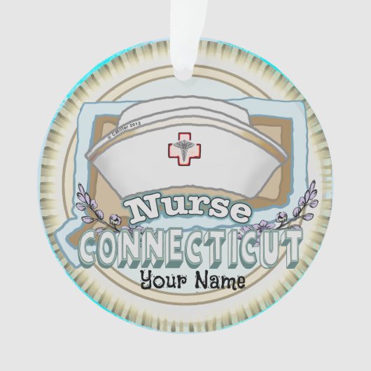 Aangepast Connecticut Nurse Ornament (voorkant)