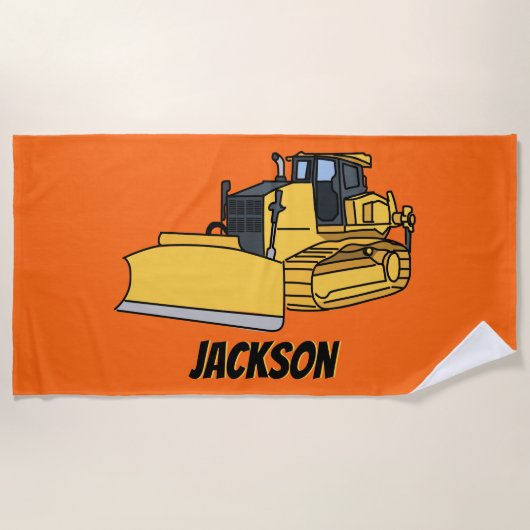 Aangepast constructievoertuig voor bulldozers strandlaken (Voorkant)