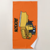 Aangepast constructievoertuig voor bulldozers strandlaken (Voorkant)