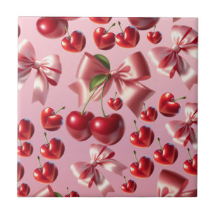 Aangepast Coquette Hart Boog Patroon Tegeltje