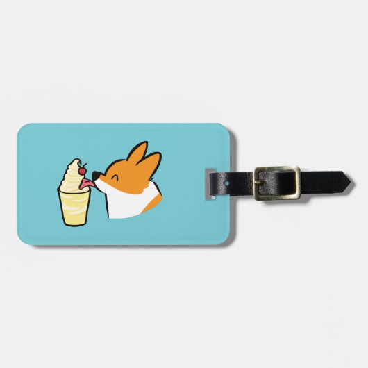 Aangepast Corgi Pineapple Dole Bagagelabel (Voorkant horizontaal)