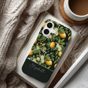 Aangepast Cottagecore ontwerp citroenpatroon iPhone 16 Hoesje