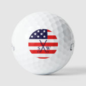 Aangepast Creëer Uw eigen Amerikaanse VLAG Monogra Golfballen (Voorkant)