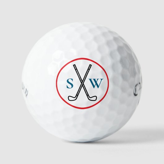 Aangepast Creëer Uw eigen Golfthema Monogrammen Golfballen (Voorkant)