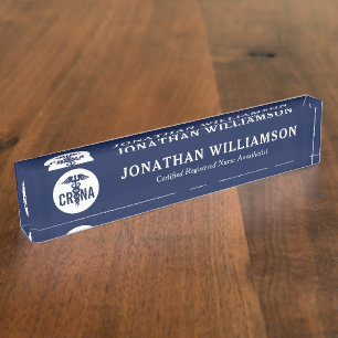 Aangepast CRNA-gecertificeerd geregistreerde verpl Naambordje