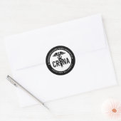 Aangepast CRNA-gecertificeerd geregistreerde verpl Ronde Sticker (Envelop)