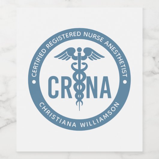 Aangepast CRNA-gecertificeerd geregistreerde verpl Wijn Etiket (Enkel label)