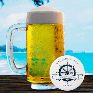 Aangepast cruiseschip (cruise Ship Wheel Nautical Button Flesopener