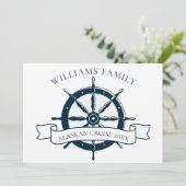 Aangepast cruiseschip (cruise Ship Wheel Nautical  Kaart (Staand voorkant)