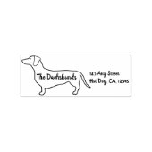 Aangepast Dachshundprofiel Rubberstempel (Gestempeld)