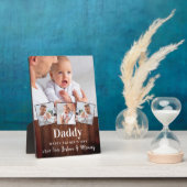 Aangepast DADDY 4 Foto Collage Rustisch Hood Fotoplaat (Zijkant)