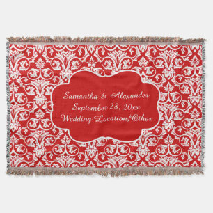 Aangepast Damasweddenschap/Aangepast rood bewaren Deken