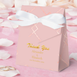 Aangepast dank je wel elegant geometrisch patroon bedankdoosjes