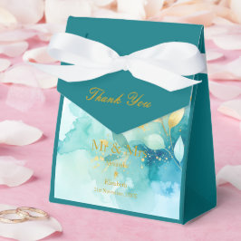 Aangepast dankjewel goud script meneer & mevrouw v bedankdoosjes