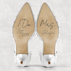 Aangepast dat ik Mrs Bride Wedding Shoes Decal Vin Sticker
