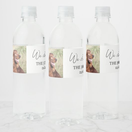 Aangepast dat we het huishuwelijk doen waterfles etiket (Flessen)