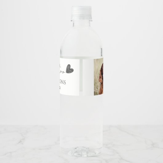 Aangepast dat we het huishuwelijk doen waterfles etiket (Achterkant)