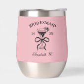 Aangepast De Bach Club Bruidsmeisje Wijn Tumbler (Links)