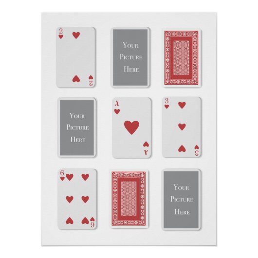 Aangepast Deck van Kaarten Afbeelding Wall Art Perfect Poster (Voorkant)