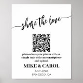 aangepast deel de liefde die foto qr codeteken dee poster (Voorkant)