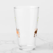 Aangepast deer Couple en Daisy Heart Glas (Links)