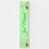 Aangepast deer Couple en Daisy Heart Spandoek (Verticaal)