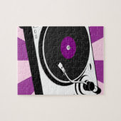 Aangepast Disco-Platenspeler Retro Record Legpuzzel (Horizontaal)