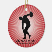 Aangepast Discus Thrower-Ornament Keramisch Ornament (Links)