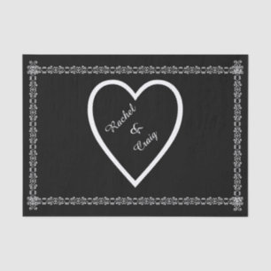 Aangepast document voor bruiloft tissuepapier