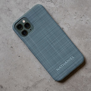 Aangepast donker Blauwgroen blauw grijs textuurpat iPhone 11 Pro Hoesje