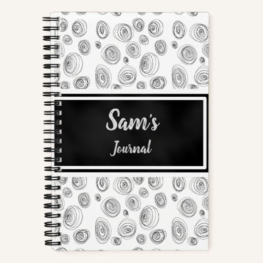 Aangepast Doodle-Swirl Journal Notitieboek (Voorkant)