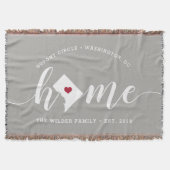 Aangepast door Washington DC Home Town Deken (Voorkant)