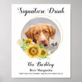 Aangepast drankje met handtekening Zonnebloemen Ho Poster (Voorkant)