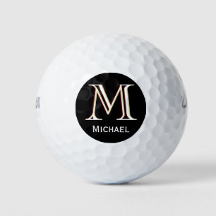 Aangepast driegelaagd Monogram met Voornaam Golfballen