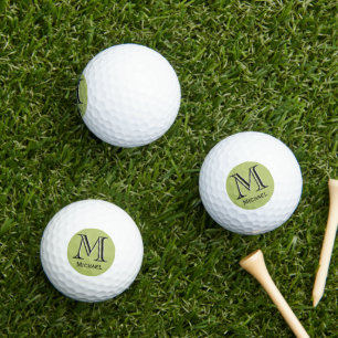 Aangepast driegelaagd Monogram met Voornaam Golfballen