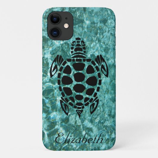 Aangepast drievoudig Zee Turtle Aqua Blue Case-Mate iPhone Case (Achterkant)
