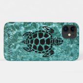 Aangepast drievoudig Zee Turtle Aqua Blue Case-Mate iPhone Case (Achterkant (horizontaal))