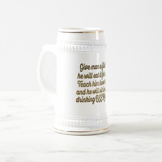 Aangepast Drink Beer Pun Funny Beer Sarcasm Bierpul (Voorkant links)