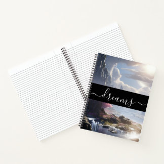 Aangepast dromenlandschap droomjournaal notitieboek