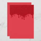 Aangepast druppel effect tomaat rood kaart (Voorkant / Achterkant)