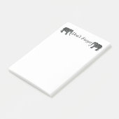 Aangepast e-mailnotitiepad voor olifanten post-it® notes (Schuin)