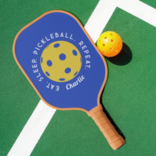 Aangepast Eat Sleep Herhalen Pickleball Paddle