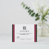 ::aangepast: Eenvoudig elegante 3,5x2,5-inch RSVP- Informatiekaartje (Staand voorkant)