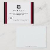::aangepast: Eenvoudig elegante 3,5x2,5-inch RSVP- Informatiekaartje (Voorkant / Achterkant)