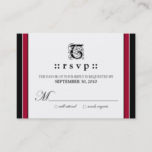 ::aangepast: Eenvoudig elegante 3,5x2,5-inch RSVP- Informatiekaartje (Voorkant)